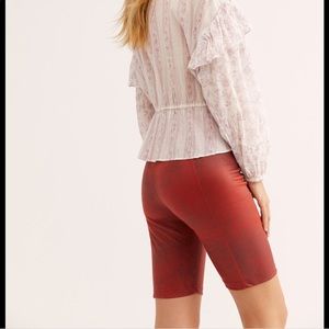 NWOT free people suede bike shorts small